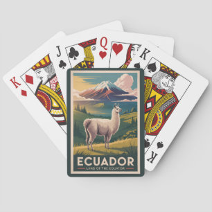 Jeu De Cartes Illustration de lama équatorien Art de voyage vint