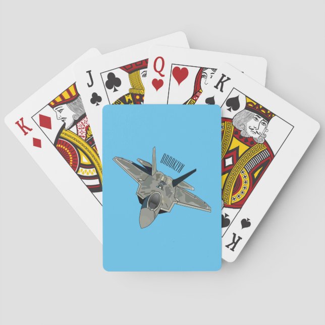 Jeu De Cartes Illustration de l'avion de chasse (dos)