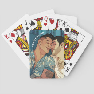 Jeu De Cartes Illustration De L'Élevage Hommes Gay Du Centre-Vil