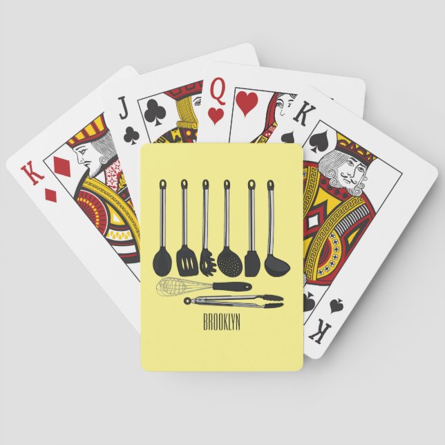 Jeu De Cartes Illustration de l'ustensile de cuisine (dos)