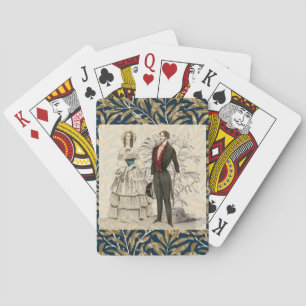 Jeu De Cartes Illustration de mariage victorien vintage 1844