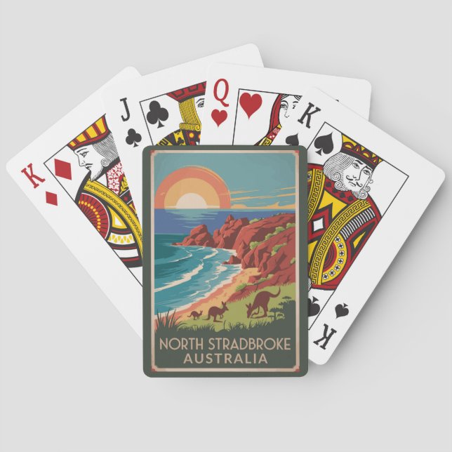 Jeu De Cartes Illustration de North Stradbreak Island Kangaroos (dos)