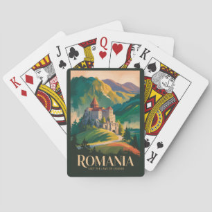 Jeu De Cartes Illustration de paysage de château de Roumanie Art