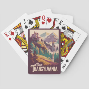 Jeu De Cartes Illustration de paysage de Transylvanie Art de voy