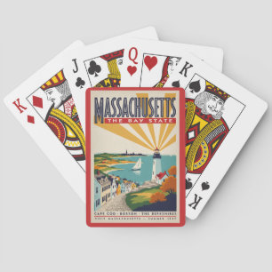 Jeu De Cartes Illustration de phare du Massachusetts, Art de voy