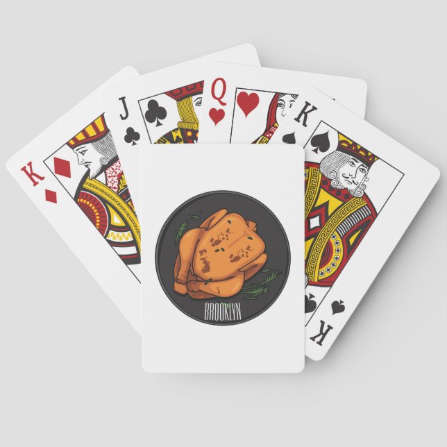 Jeu De Cartes Illustration de poulet rôti (dos)