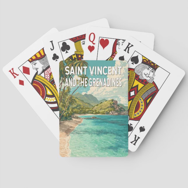 Jeu De Cartes Illustration de Saint-Vincent-et-les-Grenadines (dos)
