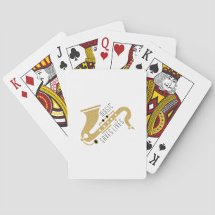 Jeu De Cartes Illustration de saxophone avec texte personnalisé 