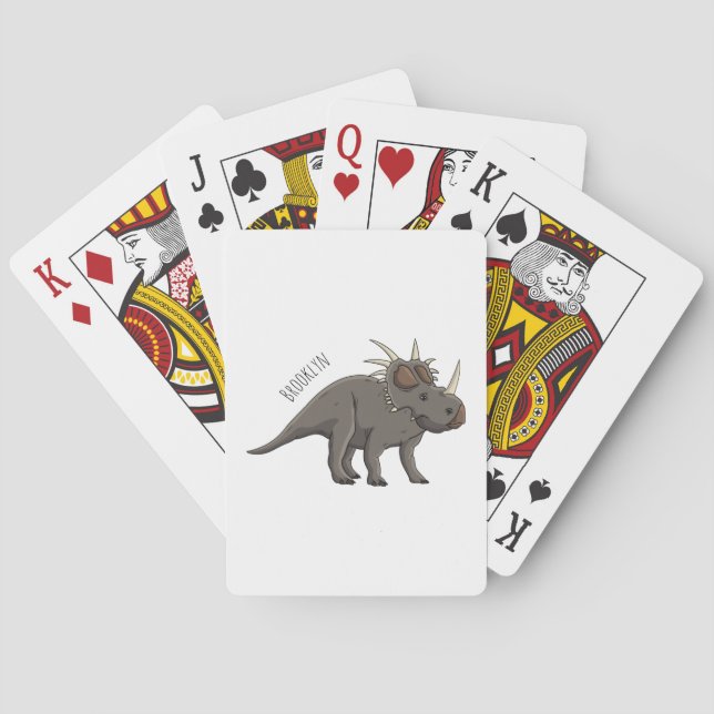 Jeu De Cartes Illustration de Styracosaurus (dos)