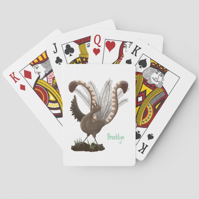 Jeu De Cartes Illustration de superbe et superbe lyrebird (dos)