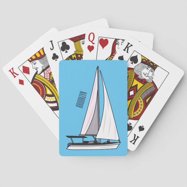 Jeu De Cartes Illustration de voilier (dos)