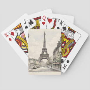 Jeu De Cartes Illustration de voyage antique vintage de Paris