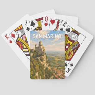 Jeu De Cartes Illustration de voyage artistique vintage de Saint