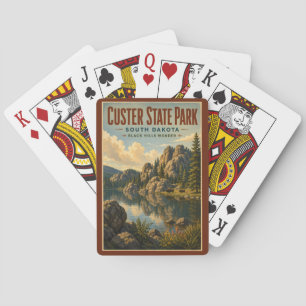 Jeu De Cartes Illustration de voyage au Custer State Park, Dakot