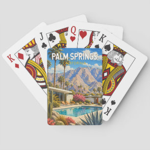 Jeu De Cartes Illustration de voyage d'art à Palm Springs Califo