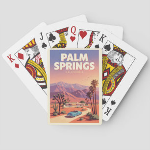 Jeu De Cartes Illustration de voyage d'art à Palm Springs Califo