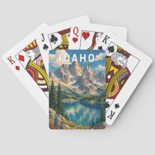 Jeu De Cartes Illustration de voyage d'art vintage de l'Idaho
