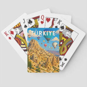 Jeu De Cartes Illustration de voyage d'art vintage Turquie Turki