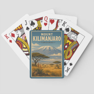 Jeu De Cartes Illustration de voyage de l'art du Mont Kilimanjar