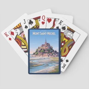 Jeu De Cartes Illustration de voyage de style artistique vintage
