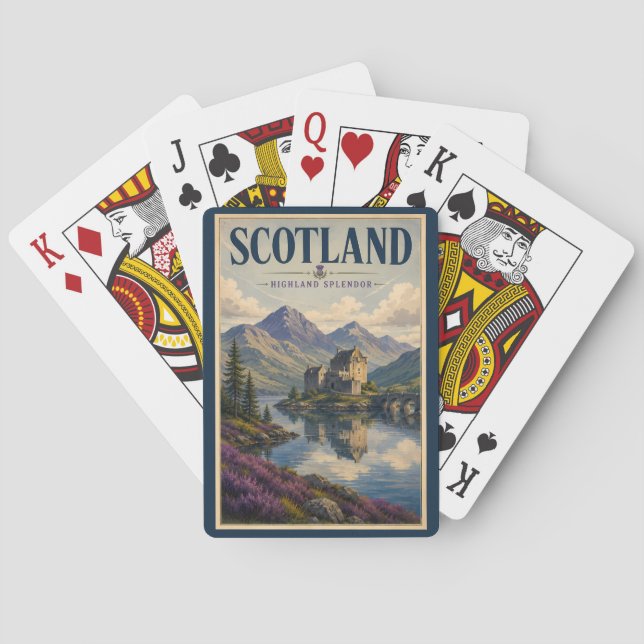 Jeu De Cartes Illustration de voyage des Highlands écossais (dos)