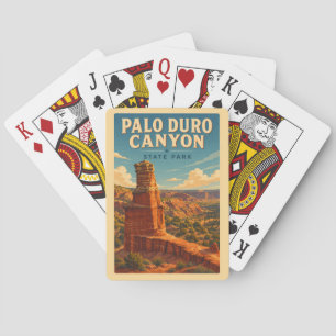 Jeu De Cartes Illustration de voyage du canyon de Palo Duro au T