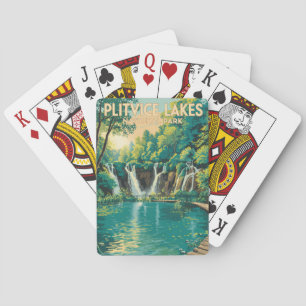 Jeu De Cartes Illustration de voyage du parc national des lacs d