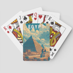 Jeu De Cartes Illustration de voyage en Égypte Art vintage