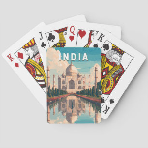 Jeu De Cartes Illustration de voyage en Inde vintage
