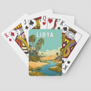 Jeu De Cartes Illustration de voyage vintage Libye