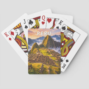 Jeu De Cartes Illustration de voyage vintage Pérou