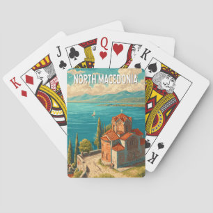 Jeu De Cartes Illustration de voyage vintage sur la Macédoine du