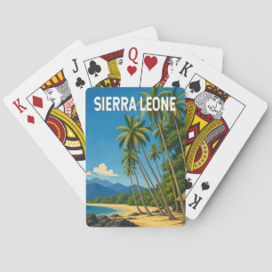 Jeu De Cartes Illustration de voyage vintage sur la Sierra Leone