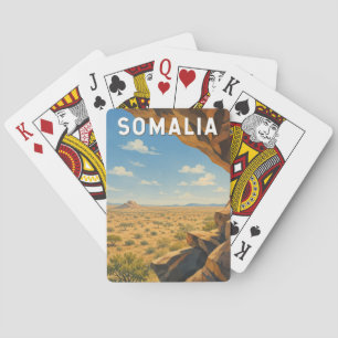 Jeu De Cartes Illustration de voyage vintage sur la Somalie