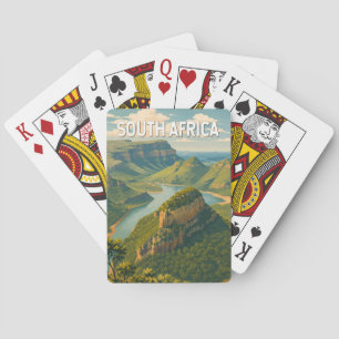 Jeu De Cartes Illustration de voyage vintage sur l'Afrique du Su