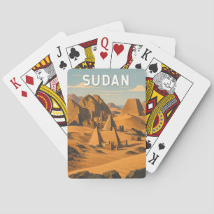 Jeu De Cartes Illustration de voyage vintage sur le Soudan