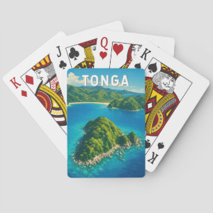 Jeu De Cartes Illustration de voyage vintage sur Tonga