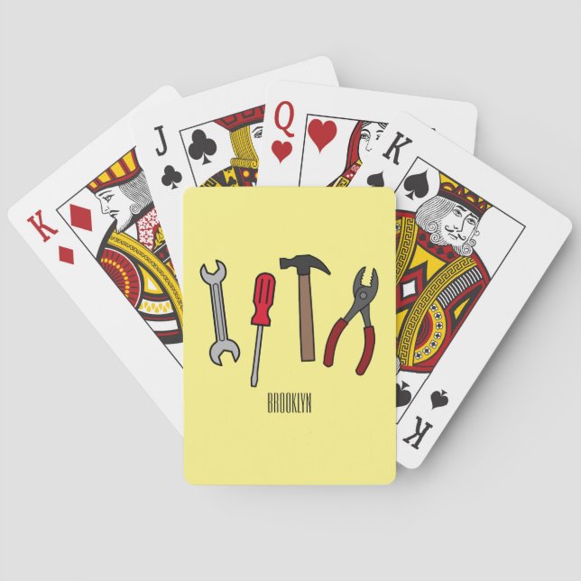 Jeu De Cartes Illustration des outils de menuiserie (dos)