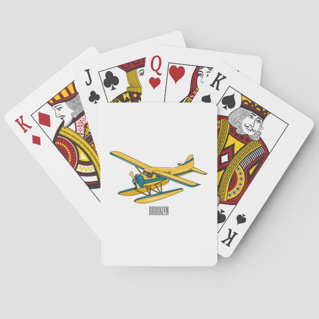 Jeu De Cartes Illustration d'hydravion (dos)