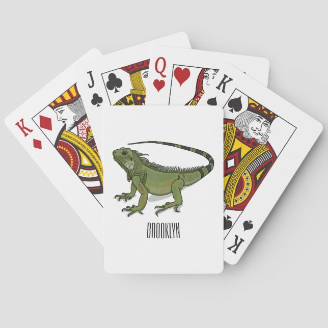 Jeu De Cartes Illustration d'Iguana (dos)