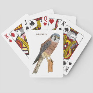 Jeu De Cartes Illustration d'oiseau américain Kestrel