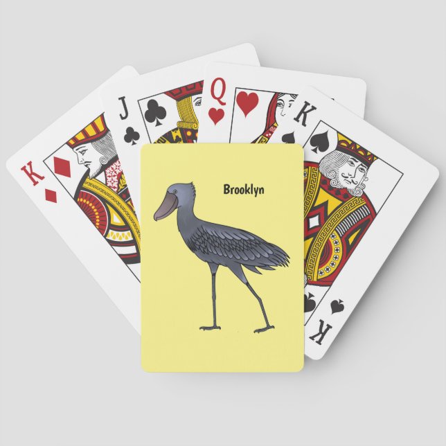 Jeu De Cartes Illustration d'oiseau de cordonnier (dos)