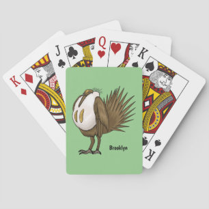 Jeu De Cartes Illustration d'oiseau de tétras des armoises