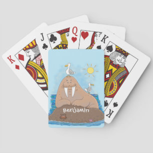 Jeu De Cartes Illustration drôle de morse joyeux