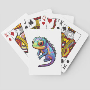 Jeu De Cartes Illustration du caméléon de dessin