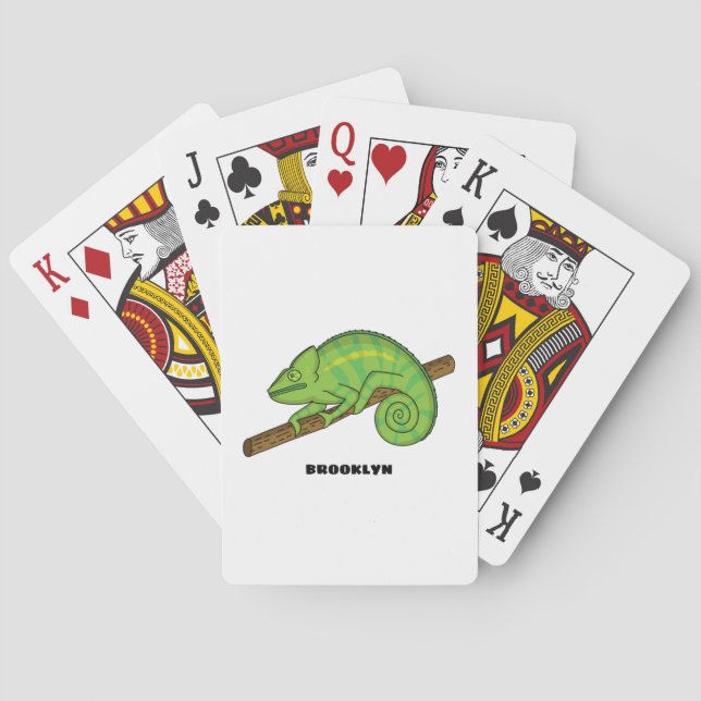 Jeu De Cartes Illustration du caméléon de la parson (dos)