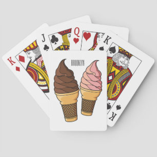Jeu De Cartes Illustration du cône de crème glacée