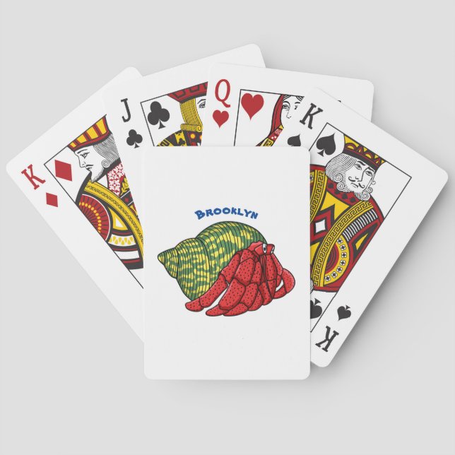 Jeu De Cartes Illustration du crabe mignon (dos)