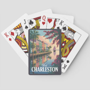 Jeu De Cartes Illustration du front de mer de Charleston Carolin