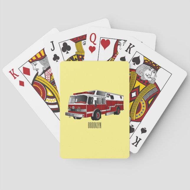 Jeu De Cartes Illustration du moteur à incendie (dos)